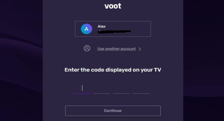 www.voot.com/activate – Enter the activation code displayed on your TV