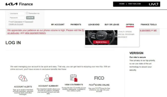 Kia Payment Login