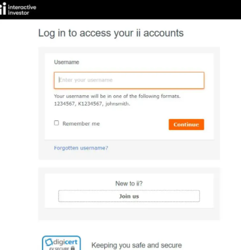 Interactive Investor login