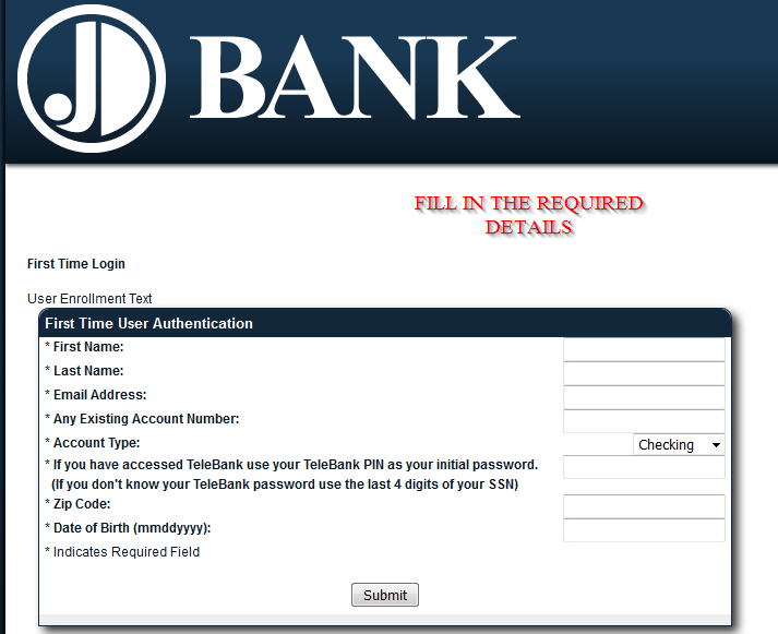 JD Bank Online Banking Login