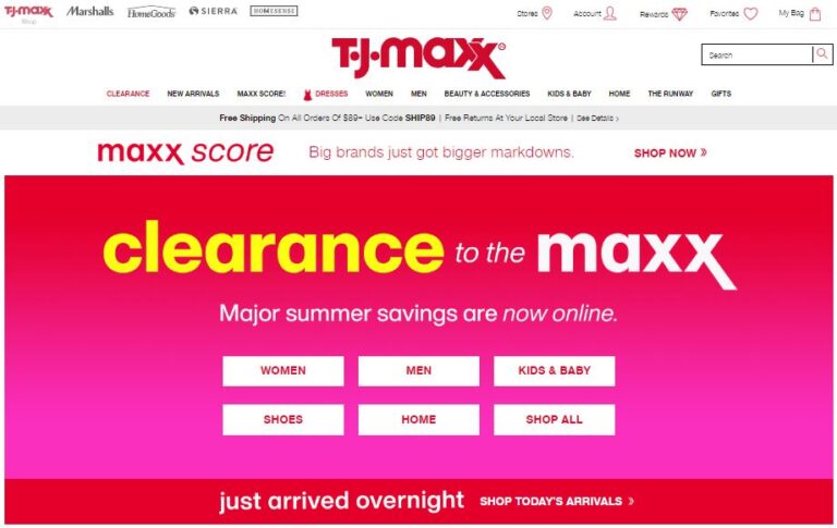 tjmaxx credit card login